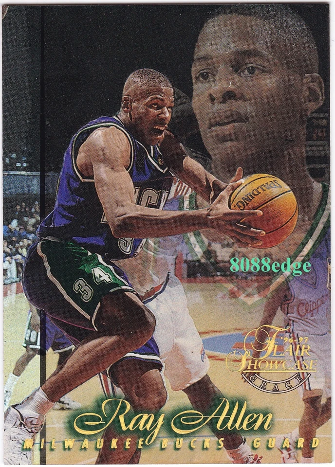1996-97 FLAIR ROOKIE CARD ROW 1:RAY ALLEN #35 BUCKS RC/CELTICS/HEAT 10x ALL-STAR - image 1 of 1