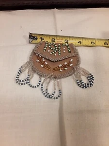 Antike 1917 Irokesen Indianer Indianer handgefertigte Glasperlen Geldbörse - Bild 1 von 4