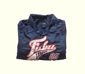 FUBU THE COLLECTION 90s VTG Y2K SNAP BLUE JACKET SZ KIDS YOUTH SZ S/7 - Picture 1 of 8