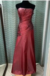 7/8 Mori Lee Borgoña Corsé Con Cordones Espalda Baile de graduación Regreso a casa Dama de honor Vestido Formal - Imagen 1 de 7