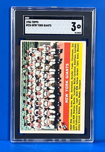 1956 Topps NY Giants Team Card #226  SGC 3