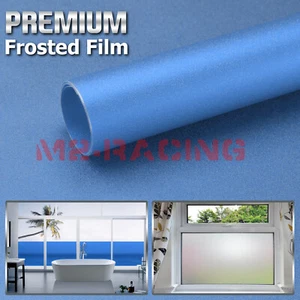 4"x8" Sample Light Blue Frosted Film Glass Bathroom Window Security Privacy - Picture 1 of 5