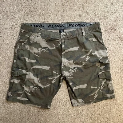 Pantalones Cortos Plugg Para Hombre 44x10 Carga Camuflados Bolsillos de tiro alto Foto 1 de 4