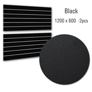 Slatwall Panel Black 1200x600 PAIR - Picture 1 of 3