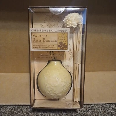 Chesapeake Bay Candle Vanilla Rum Brulee Reed Diffuser Set NEW - Image 1 of 2