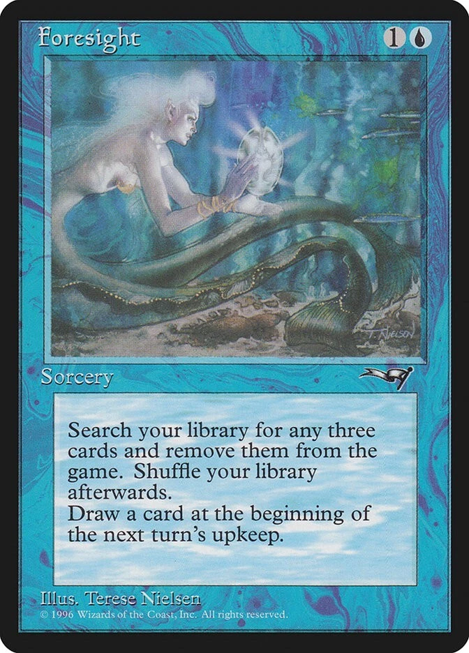 Foresight NM/M Alliances Blue Sorcery English MTG Magic Regular  - Image 1 of 1