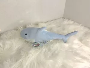 New Cuddly Cousins Shark Blue White Stuffed Plush Animal Toy 13 in lgth - Picture 1 of 5