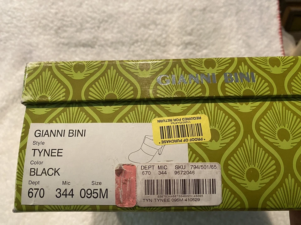 Gianni Bini Tynee 4 Inch High Heel BOOTIES Coal Black Size 7.5m