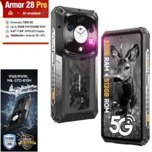 5G 4G Ulefone Armor 28 PRO Rugged AI Phone Android 14 Mobile Dual Screen 512GB - Picture 1 of 21