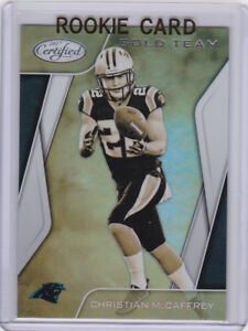 CHRISTIAN McCAFFREY ROOKIE CARD 2017 Certified GOLD TEAM Insert RC Panthers!