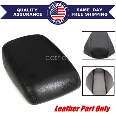 Capa preta para apoio de braço console central de couro Ford Focus compatível com 2012-2017 2018 - Imagem 1 de 4