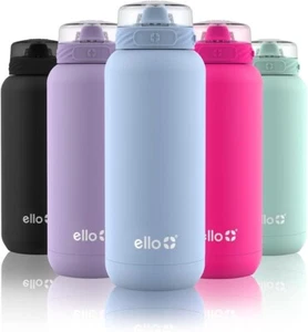 Ello Cooper Twist 32oz Stainless Steel Water Bottle Chug Lid Leak Proof Blue - Picture 1 of 12