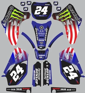 Graphics for Yamaha YZ 250f 450f YZ250f YZ450f 2003-2005 American Flag Custom - Bild 1 von 1