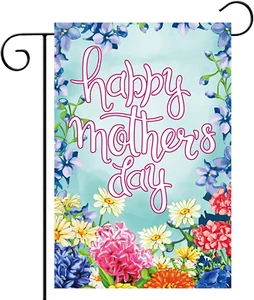 Spring Happy Mothers Day Garden Flags for outside 12X18 Double Sided Welcome Mom - Picture 1 of 7