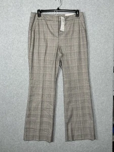 Pantaloni eleganti CHICO’S So Slim Glen a quadri gamba larga taglia 2 R donna 12 R NUOVI - Foto 1 di 11