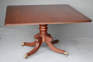 Antique Regency dining table solid mahogany carved sabre legs brass castors 1825 - Picture 1 of 12