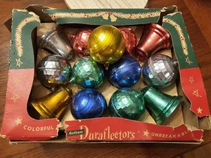 13 campanas vintage de adornos de árbol de Navidad irrompibles Gotham Duraflectors con caja - Imagen 1 de 13
