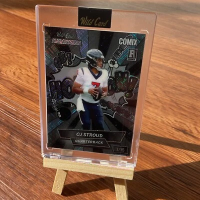 Cj Stroud 2023 Wild Card Alumination Crystal Holographic Foil Jersey match #7/15 - Image 1 of 4