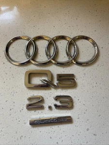 2008- 18 AUDI Q5 3.2 Quattro REAR GATE EMBLEM LOGO BADGE SIGN - Picture 1 of 6