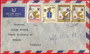ai6368 - INDIA PORTUGUESA - Historia postal - CUBIERTA DE CORREO AÉREO a ITALIA 1961 - Imagen 1 de 1