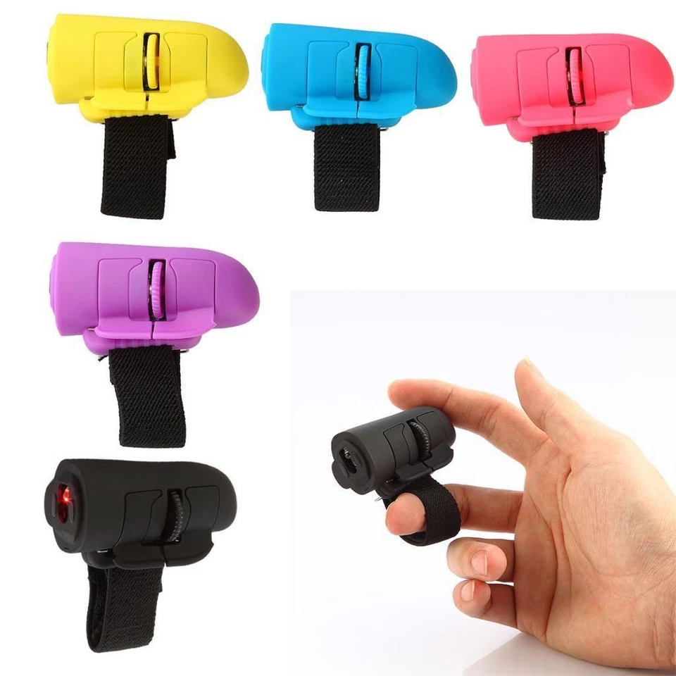 Mouse Manual Portable Wireless Finger Ring Trackball Mouse with Pointer - Image 1 of 1