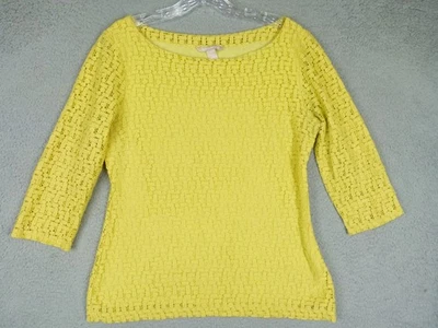 Blusa de encaje ligera amarilla Banana Republic para mujer 8 Foto 1 de 4
