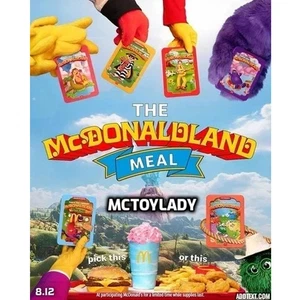 Juego completo de 6 latas de comida feliz para adultos Mc Donald's The McDonaldLand 2025 selladas - Imagen 1 de 16