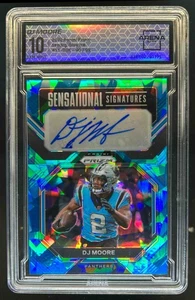 2022 Prizm DJ Moore Signatures Blue Ice Auto #90/99 Arena Club 10 - Picture 1 of 2