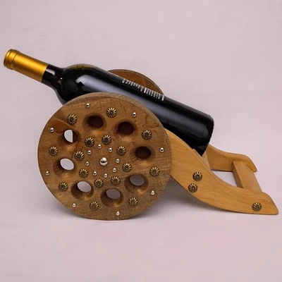 Wine Bottle Holder Wooden Handmade Decorative Vintage  - Image 1 of 4