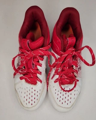 Botines de béisbol Under Armour Leadoff bajos para niños rojos blancos con cordones talla EE. UU. 1,5 Foto 1 de 4