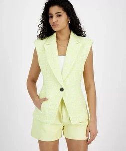 Avec Les Filled Damen Tweed ärmellos Blazer Gr. L - Bild 1 von 9