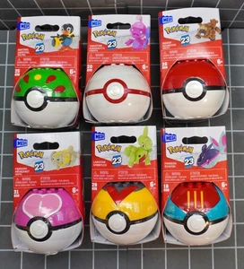 Mega Construx Pokemon Series 23 Lot Of 6 Complete Set - IN HAND FAST SHIPPING - Picture 1 of 5