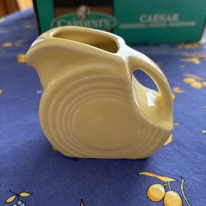 Fiestaware Mini Disc Pitcher Fiesta Yellow Small Creamer 5oz - Picture 1 of 5