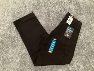 NEW Dickies 1939RBK Rinsed Black Duck Carpenter Relaxed Work Pants Men's 33x32 - Image 1 of 4