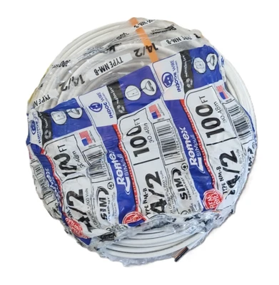 Southwire Simpull Solid Indoor 14/2 W/G NMB Cable 100ft Coil Romex Wire - Image 1 of 2