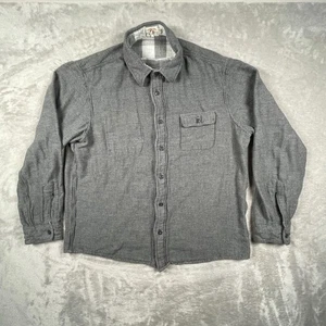 Faherty Shirt Mens Extra Large Gray Reversible Button Front Casual Flannel - Picture 1 of 6