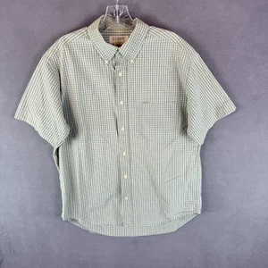 Camisa informal J Crew para hombre mediana verde a cuadros manga corta con botones - Imagen 1 de 7