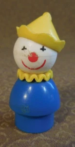Very Rare Vintage Fisher Price Little People Whoops BLUE Clown HTF - Picture 1 of 4