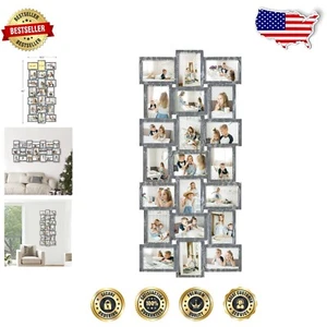 Vintage-Inspired Collage Frame with 21 Openings for Family and Friends' Moments - Picture 1 of 10