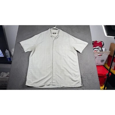 Camisa informal The Foundry gris a cuadros con botones manga corta 2XLT Foto 1 de 4