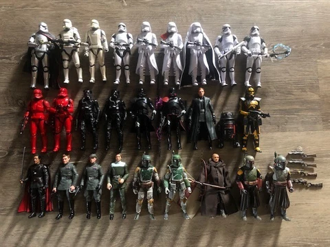 Black Series First Order, Imperial Officer/Troopers, Boba Fett 24 lot, loose Cover