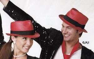 FEDORAS Lotto di 6 Cappelli da Ballo Sassy Tesa Corta Paglia 3 COLORI a Scelta - Foto 1 di 15