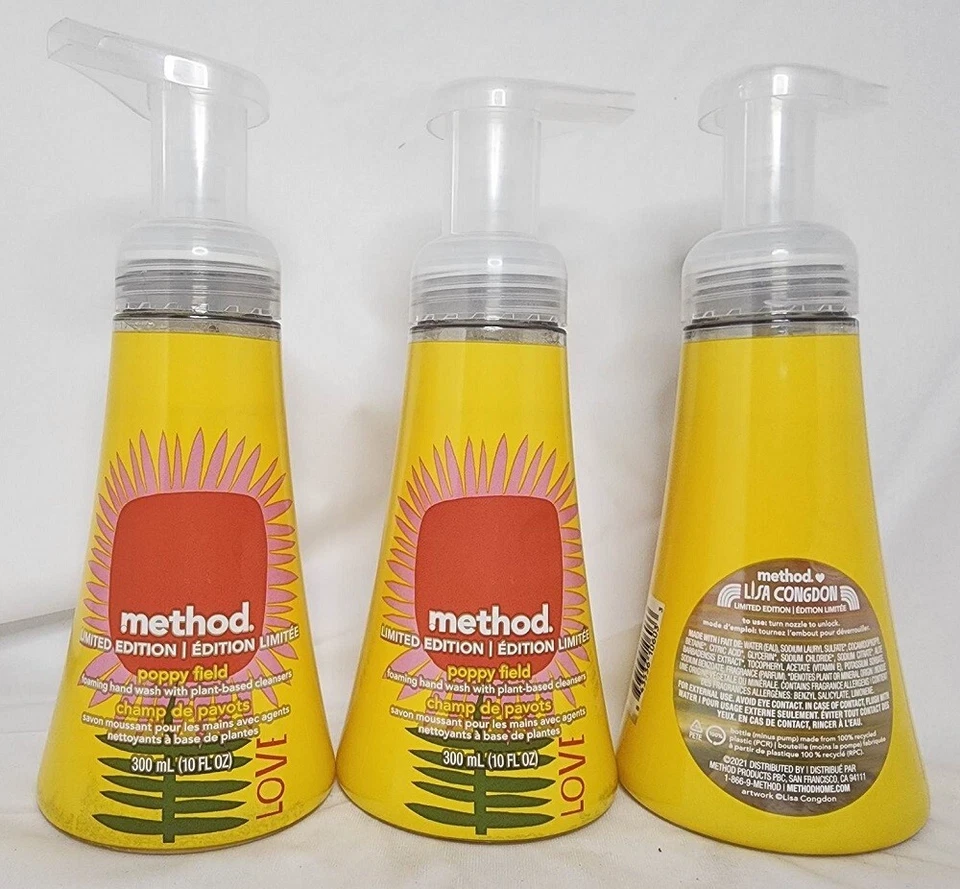 (3 Ct) Method Limited Edition Poppy Field Foaming Hand Wash 10 OZ Each - Image 1 of 1