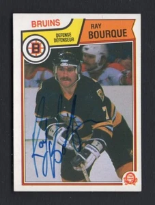 Ray Bourque Boston Bruins 1983-84 O-Pee-Chee Autographed Card #45 - Picture 1 of 2