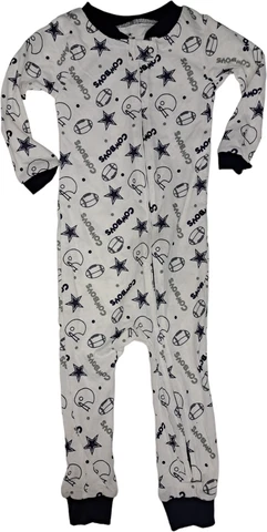 Dallas Cowboys NFL Baby Infant Blanket Sleeper Full Zip 24 Months Cover
