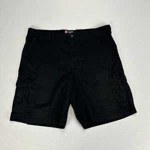CHAPS Cargo Chino Shorts Mens 42 Black Cotton Preppy Bottoms 00s Outdoors - Picture 1 of 8