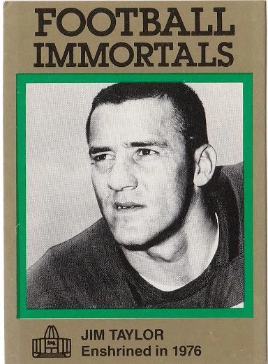 JIM TAYLOR 1985 Football Immortals card Green Bay Packers Football NR MT - Image 1 of 1
