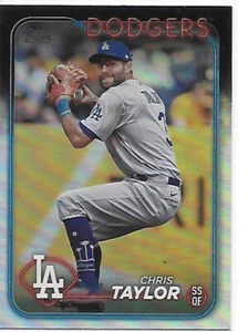 2024 Topps Series 1 Baseball Rainbow Foil Chris Taylor Dodgers - Picture 1 of 2