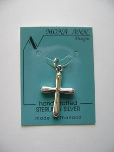 Sterling Silver Thick Cross Pendant New - Bild 1 von 4