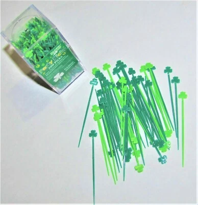 Shamrocks Hor D'oeuvres Picks, Plastic Party Pick, 200/box #050183 - Image 1 of 4
